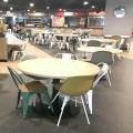 KA Centre - Kampong Ampat | Product Seen: [Customised Tabletop + Cosson Table Base, Adik – Steel Chair, Ribbon Sidechair & Dojo Sidechair – Wood Seat]